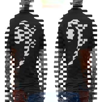 Bass Note F Key Bass Player Music Bass Clef メンズTシャツ バックプリント - Kawaiitshirt