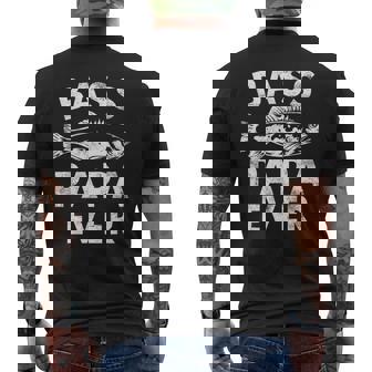 Bass Papa Ever Fishing Papa Father's Day Men's T-shirt Back Print - Thegiftio