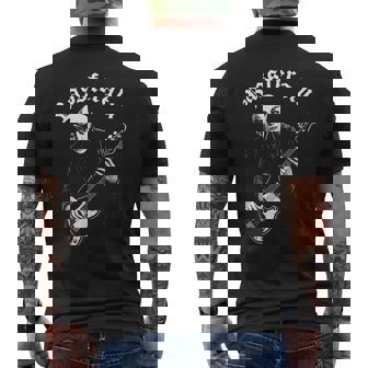 Bassferatu Gothic Horror Bass Guitar Player Halloween Parody Men's Back Print T-Shirt | Mazezy