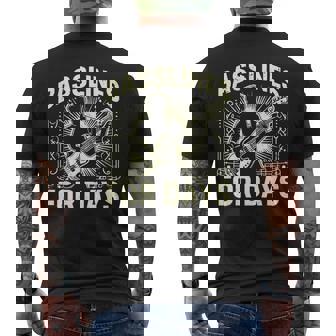 Basslines For Days Bass Player Men's Back Print T-Shirt | Mazezy