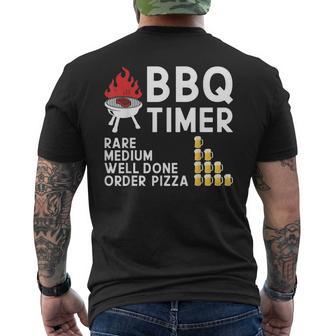 Bbq Timer Barbecue Grilling Smoker Drinking Men's T-shirt Back Print - Thegiftio UK