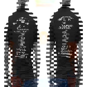 Beagle Beware Of The Mistress Beagle メンズTシャツ バックプリント - Kawaiitshirt