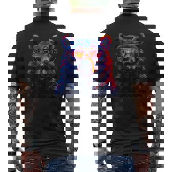 Bear Wearing Sunglasses Wildlife Animal Lover Forest Sunset Men's T-shirt Back Print | Seseable UK