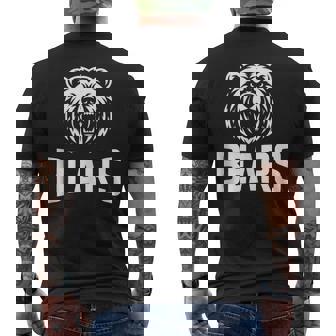 Bears Mascot 2 For Players And Fans Men's T-shirt Back Print | Seseable CA