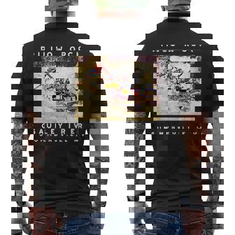 Beckley West Virginia Water Rafting Men's Back Print T-Shirt | Mazezy