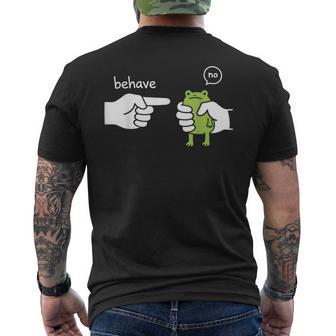 Behave No Frog Men's T-shirt Back Print - Thegiftio UK