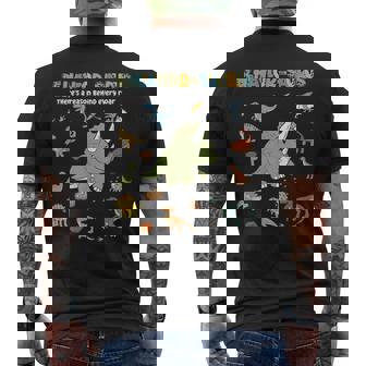 Behavior-Saurus Cute Retro Dinosaur Aba Rbt Behavior Analyst Men's T-shirt Back Print - Monsterry