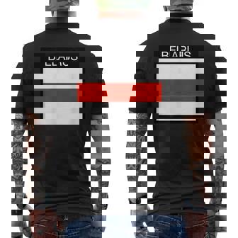 Belarus Flag Alternative Country Men's Back Print T-Shirt | Mazezy