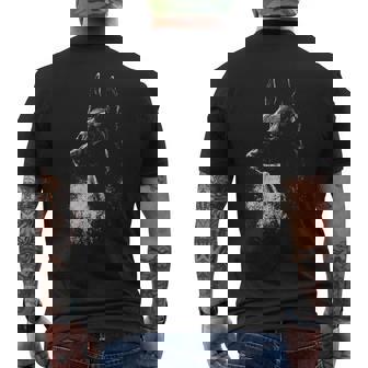 Belgian Malinois Dog Graphic Pet Belgian Malinois Men's T-shirt Back Print - Monsterry