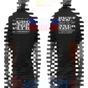 Benson And Stabler Make America Less Heinous Men's T-shirt Back Print - Thegiftio