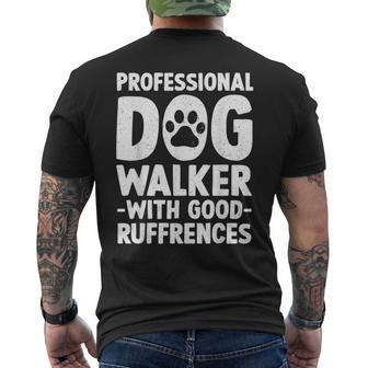 Best Dog Walker For Professional Dog Walker Men's T-shirt Back Print - Thegiftio UK