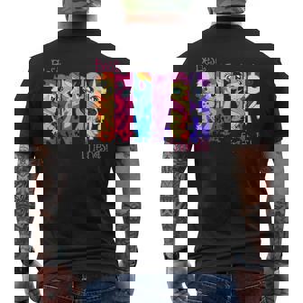 Best Friend レトロレインボーダッシュフラッターシャイレアリティ メンズTシャツ バックプリント - Kawaiitshirt