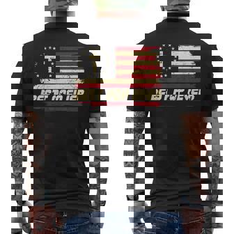 Best Pop Ever USA Flag Patriotic Christian Grandpa Pop Pop Men's Back Print T-Shirt | Mazezy