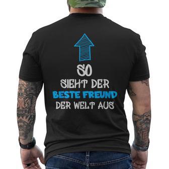 Bester Freund Der Welt Geschenk Freund Partner T-Shirt mit Rückendruck - Geschenkecke
