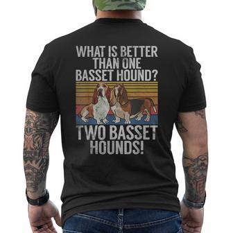 What Is Better Than One Basset Hound Basset Hound Men's T-shirt Back Print - Thegiftio UK