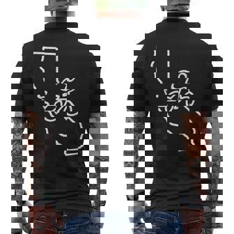 Bicycle California Cycling Shirt Cyclist Bike Biking Men's Back Print T-Shirt | Mazezy