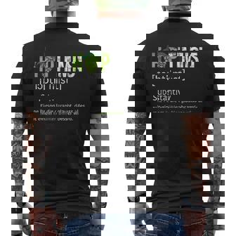 Bier Bierliebhaber Lustige Hoptimist Hopfen Party Pils T-Shirt mit Rückendruck - Seseable