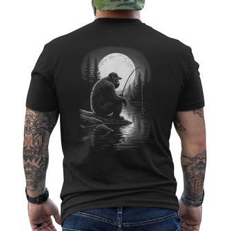 Bigfoot Fishing Sasquatch Fisherman Bigfoot Men's T-shirt Back Print - Thegiftio UK
