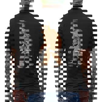 Bigfoot Graduation Sasquatch Graduate Hat Diploma Men's Back Print T-Shirt | Mazezy