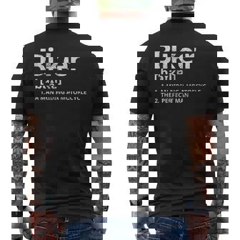 Biker The Perfect Man Motorcycle Definition Men's T-shirt Back Print | Seseable CA