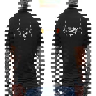 Bilanciere Pesi Heartbeat Bodybuilding Cool Divertente Palestra T-shirt da uomo con stampa posteriore - Novitaregali