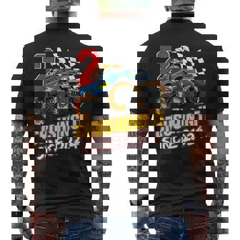 Birthday Monster Truck 2 Year Old Boys 2Nd Party Born 2024 Men's T-shirt Back Print | Seseable CA