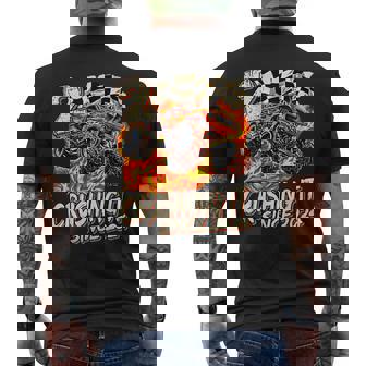 Birthday Monster Truck Boy 2 Year Old Crushing It Since 2024 Men's T-shirt Back Print | Mazezy