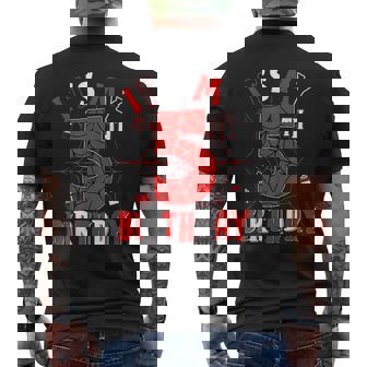 Birthday Party Spider Web Costume It's My 5Th Birthday Men's T-shirt Back Print | Mazezy