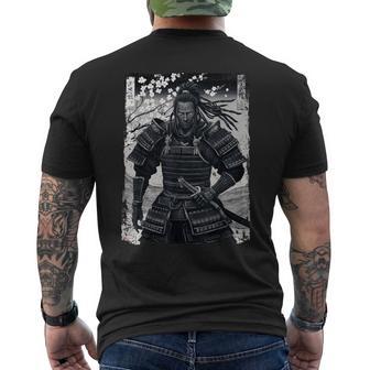 Black Afro African Japanese Style Yasuke Samurai Men's T-shirt Back Print - Thegiftio