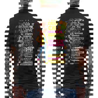 I Am Black Child History Month African American Youth Roots Men's T-shirt Back Print - Thegiftio