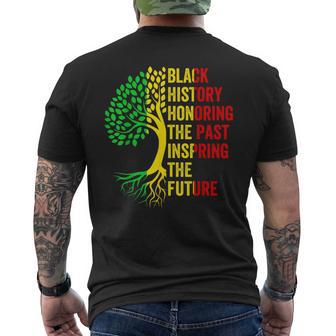 Black History Honoring The Past African Pride Black History Men's T-shirt Back Print - Thegiftio UK