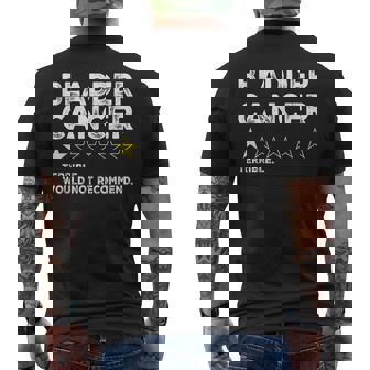 Bladder Cancer Survivor Awareness Support Men's T-shirt Back Print | Mazezy