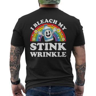 I Bleach My Stink Wrinkle Embarrassing Inappropriate Men's T-shirt Back Print - Thegiftio UK