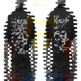 Blessed By God For 79 Years Old 79Th Birthday Party Women Men's T-shirt Back Print | Mazezy