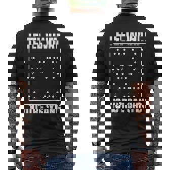 Blind Blindness Awareness Low Vision Braille Men's T-shirt Back Print - Monsterry