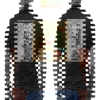 Bloom Where You Are Planted Cactus Mental Health Vintage Men's T-shirt Back Print - Monsterry