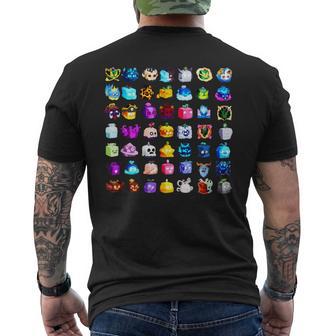 Blox Fruits Tous Fruits T-shirt imprimé au dos - Cadeauxyz