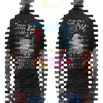 Board The Ship It's Our Anniversary Trip 2026 Couples Cruise Men's T-shirt Back Print - Monsterry