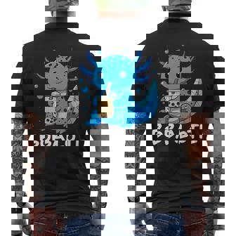 Bobalotl Axolotl Boba Tea Men's T-shirt Back Print - Monsterry