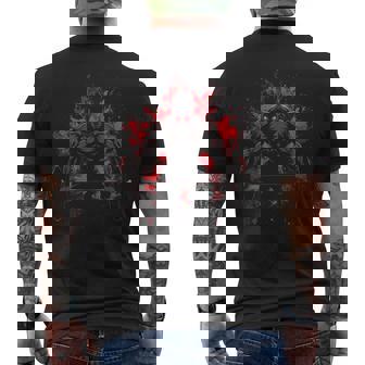 Bodybuilding Workout Muscle Powerlifting Anime Character Deadlift Power Gym Fitness Men's T-shirt Back Print | Mazezy