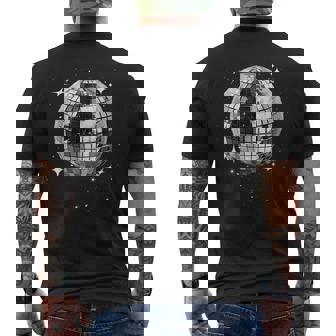 Bola De Discointage Blanco Negro Fiesta Años 70 80 Retro Camiseta Hombre Estampado Espalda - Regaloses