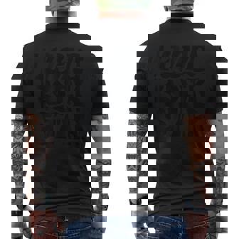 Bold Monochrome Typography メンズTシャツ バックプリント - Kawaiitshirt