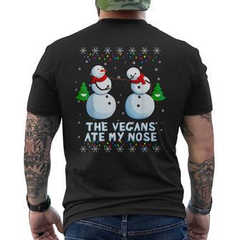 Bonhomme De Neige Humoristique De Noël Theegans Ate My Nez T-shirt imprimé au dos - Cadeauxyz