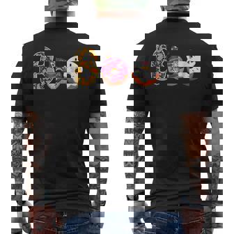 Boo Donuts Ghost Halloween Men's T-shirt Back Print | Mazezy