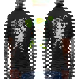 Boo Ghost Halloween Pickleball Pickle Ball Womens Men's T-shirt Back Print - Thegiftio