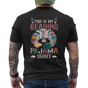 Book And Pajama This Is My Reading Pajama Bedtime Reading Men's T-shirt Back Print - Monsterry