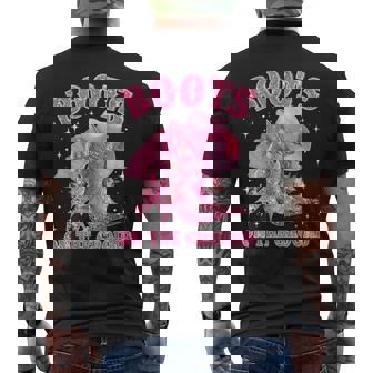 Boots On The Ground Cowgirl Western Breast Cancer Awareness Men's T-shirt Back Print | Seseable UK