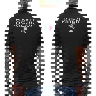 Bordeaux France Francia Bandera Francés Camiseta Hombre Estampado Espalda - Regaloses