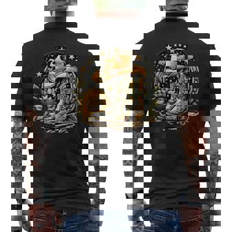 Bottes De Cowboyintage En Forme De Fer À Cheval Et Tournesol T-shirt imprimé au dos - Cadeauxyz