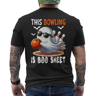 Bowling Is Boo Sheet Halloween Costume Player Team Fan Men's T-shirt Back Print - Thegiftio UK